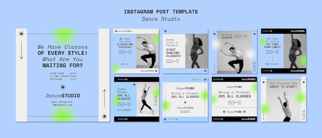 無料PSD ダンススタジオテンプレートデザイン