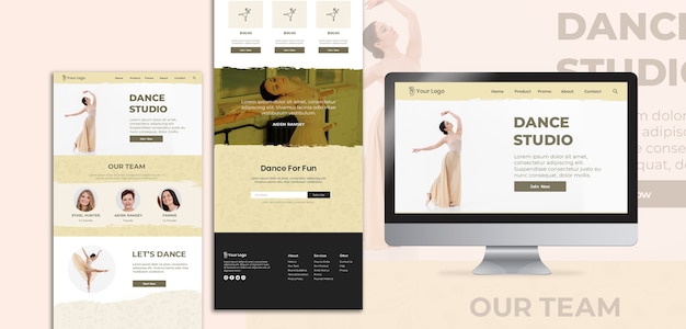 Dance studio web landing pages