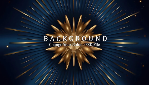 Dark blue golden royal graphics background generative ai