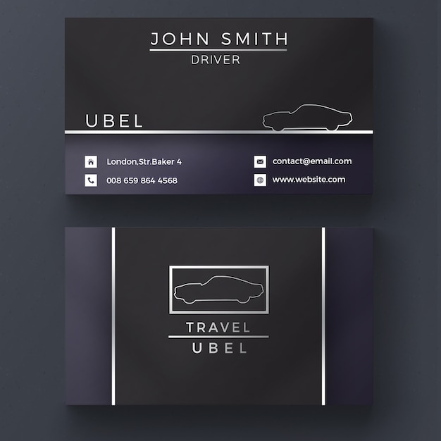 Dark business card template