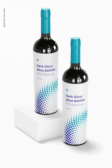 Download Free Psd Frosted Glass Bottle With Cork Mockup