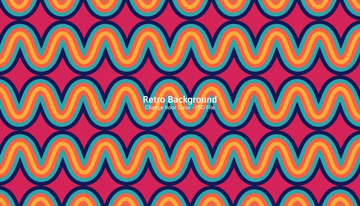 Free PSD dark grunge background with abstract lines silhouettes retro simple background with geometric wave editable color
