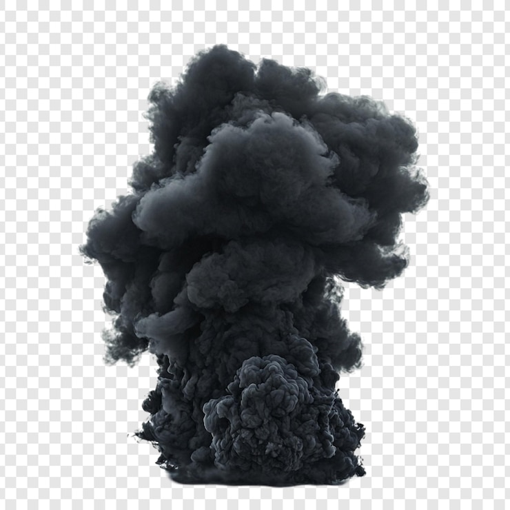 Free PSD dark smoke plume a dramatic study in grey