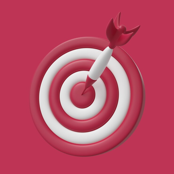 Free PSD dart on board color of the year 2023 3d illustration