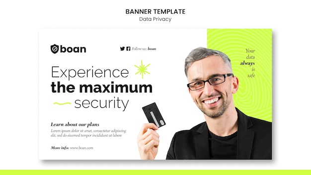 Data privacy banner design template