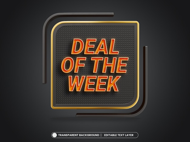 Free PSD deal of the week banner psd text effect