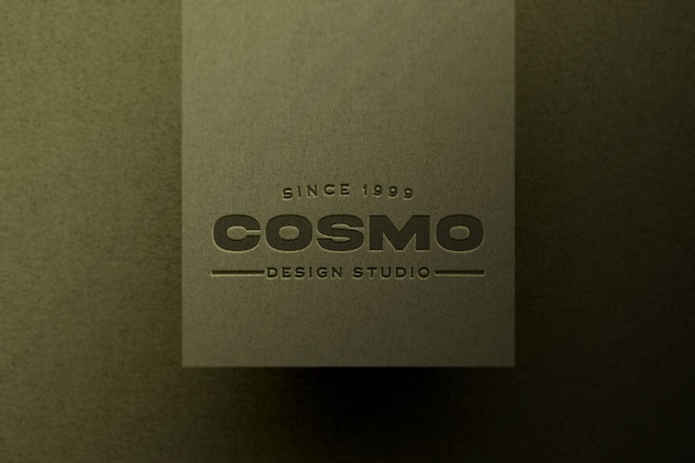 Debossed logo mockup