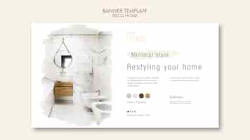 Free PSD deco home concept banner template