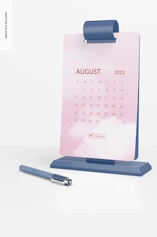 Decorative calendar mockup, front view