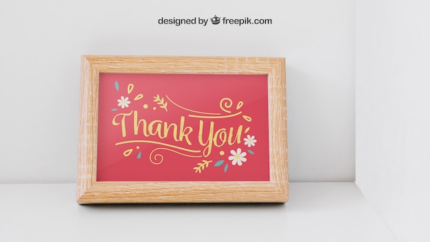 Decorative photo frame mockup