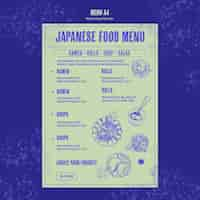 Free PSD delicious asian food menu template