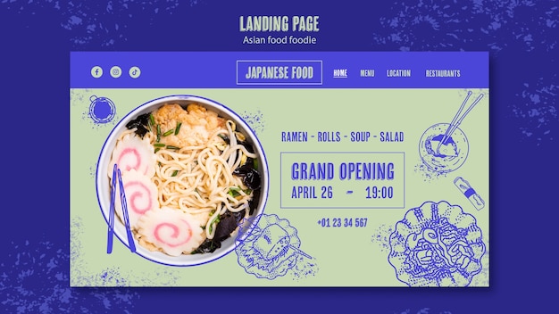 Delicious asian food web templates