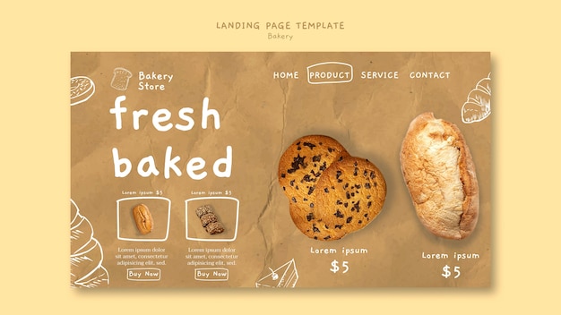 Delicious baked goods landing page