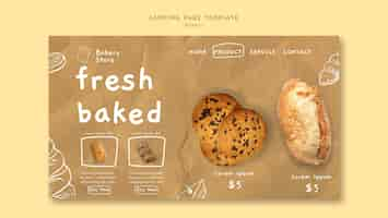 Free PSD delicious baked goods landing page