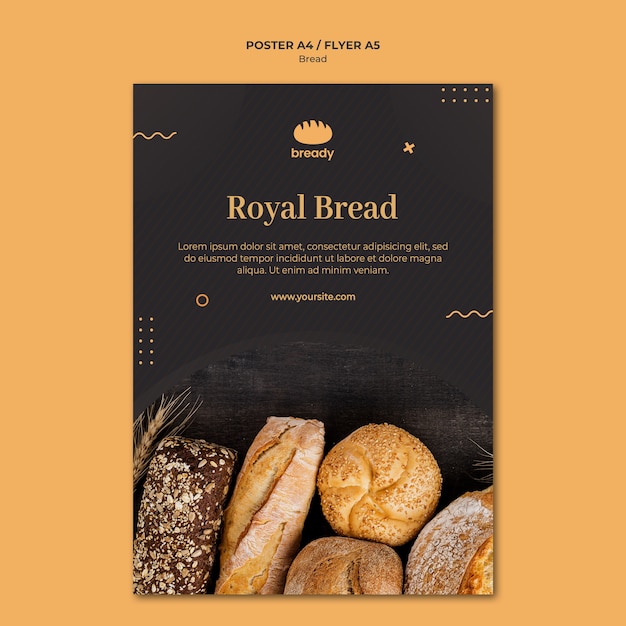 Free PSD delicious bakery shop flyer template