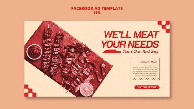 Free PSD delicious bbq facebook  template