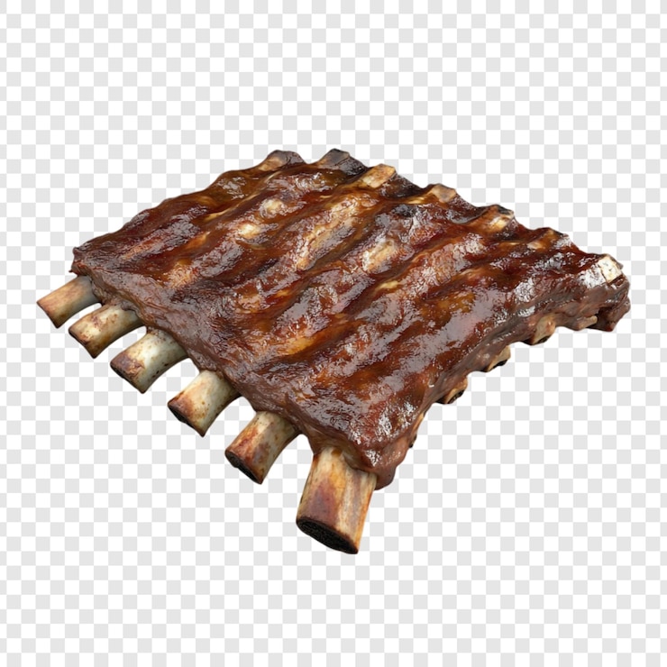 Free PSD delicious bbq ribs grilled to perfection