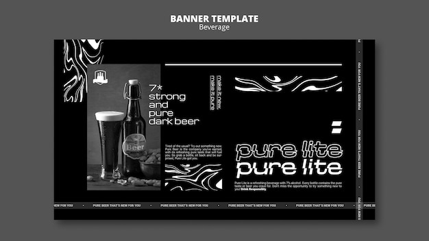 Free PSD delicious beverage banner template