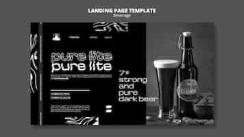 Free PSD delicious beverage landing page