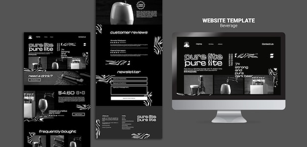 Delicious Beverage Web Template – Free PSD Download