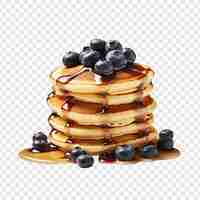 Free PSD delicious blueberry ricotta pancakes stack isolated on transparent background