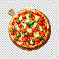 Free PSD delicious cheese pizza isolated on a transparent background