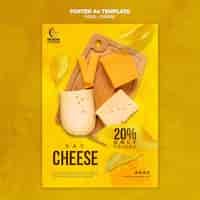 Free PSD delicious cheese poster template