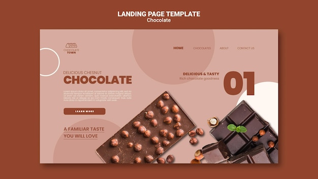 Delicious chocolate landing page