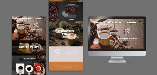 Delicious coffee web template