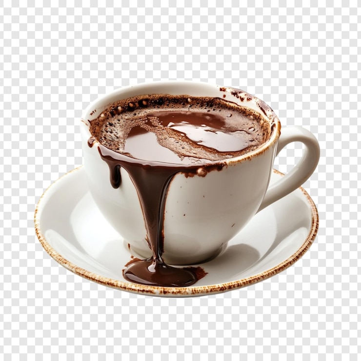 Free PSD a delicious cup of melted chocolate