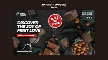 Free PSD delicious dessert banner template