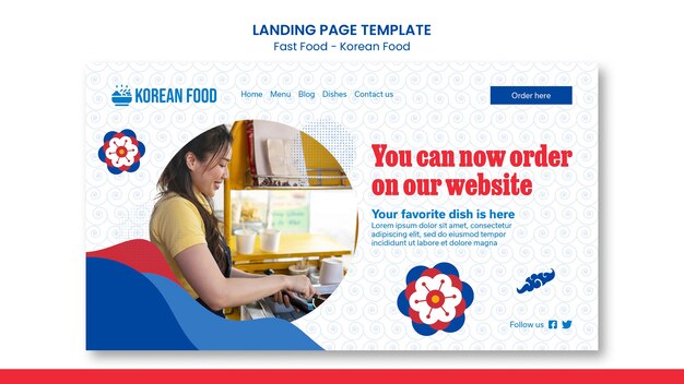 Free PSD delicious fast food landing page