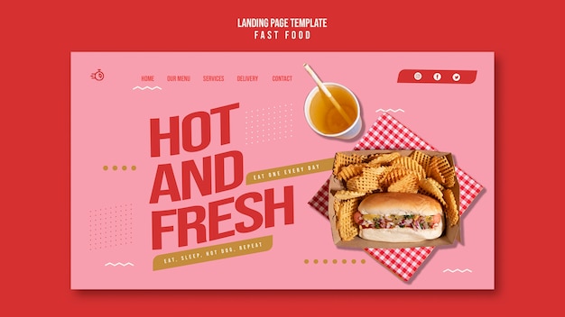 Delicious fast food landing page