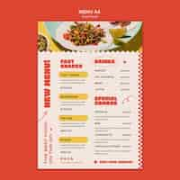 Free PSD delicious fast food menu template