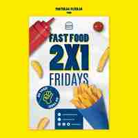 Free PSD delicious fast food poster template