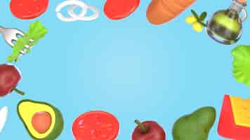 Free PSD delicious food background