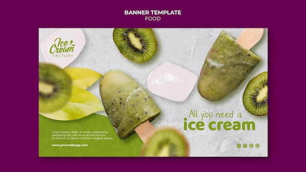 Free PSD delicious food banner template