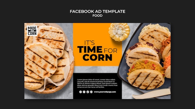 Free PSD delicious food facebook template