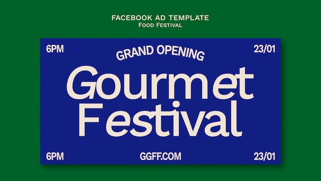 Delicious food festival facebook template