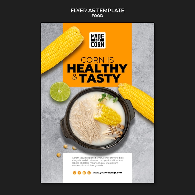 Free PSD delicious food  flyer template