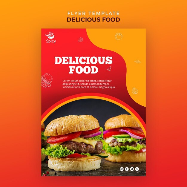 Delicious food flyer