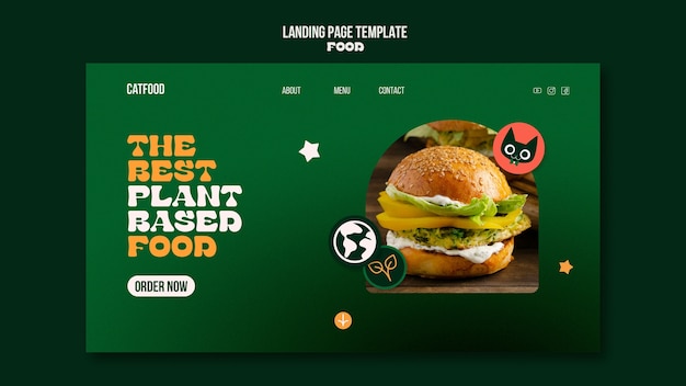 Delicious food landing page template