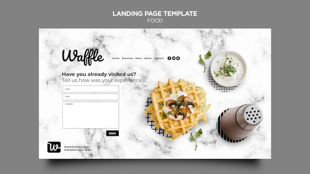 Delicious food landing page