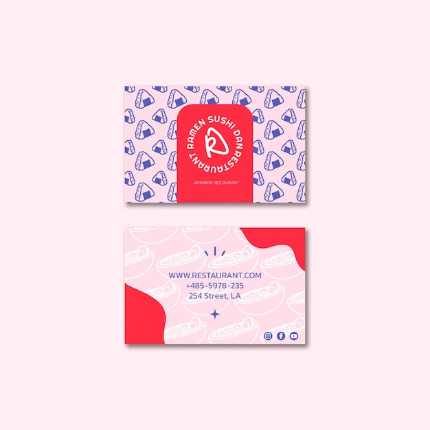 Delicious food restaurant business card template