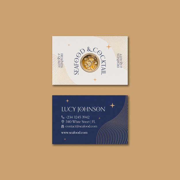 delicious food restaurant business card