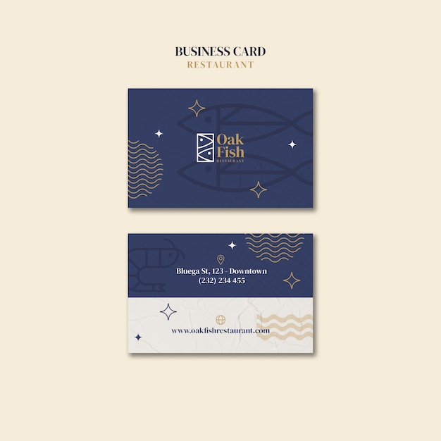 Free PSD delicious food restaurant business card