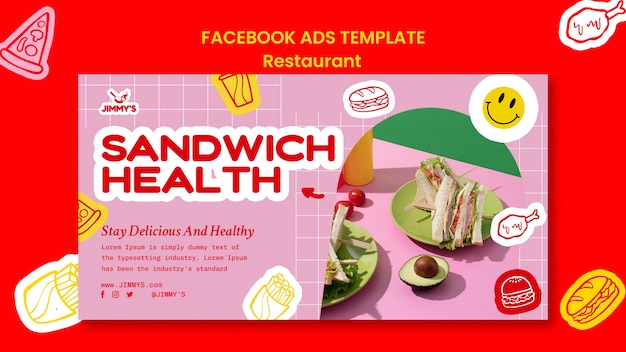 Delicious food restaurant facebook template