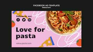 PSD gratuito modello facebook del ristorante di cibo delizioso