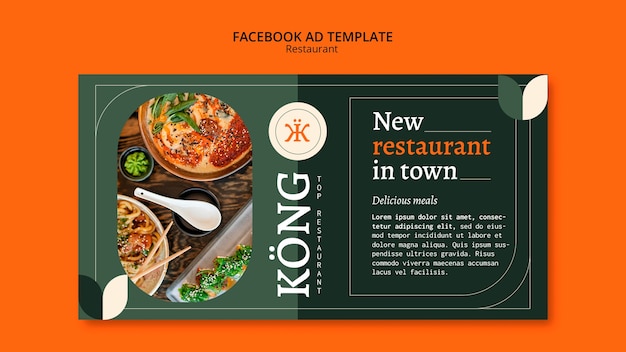 Delicious food restaurant facebook template