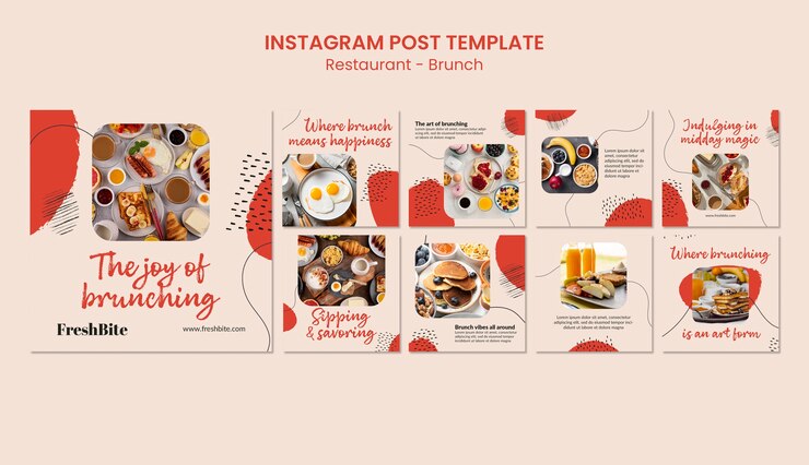 Free PSD delicious food restaurant instagram posts